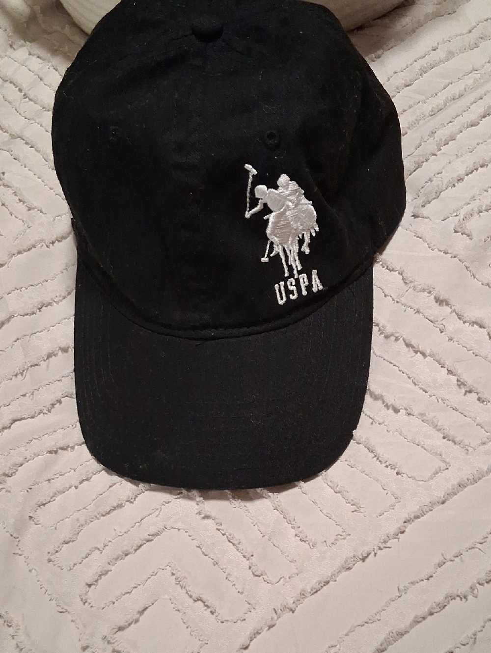 U.S. Polo Assn. Black Cap with White Patch
